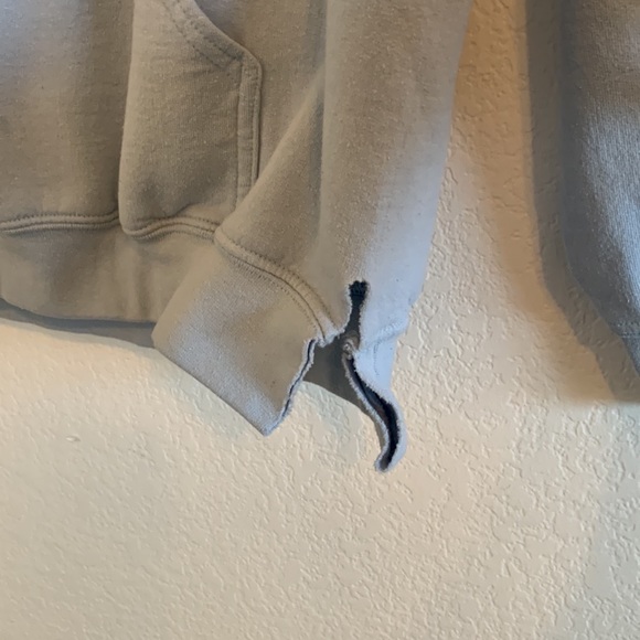 PSYCHEDELIC PALM READING LIGHT BLUE HOODIE SWEATSHIRT - Picture 6 of 8